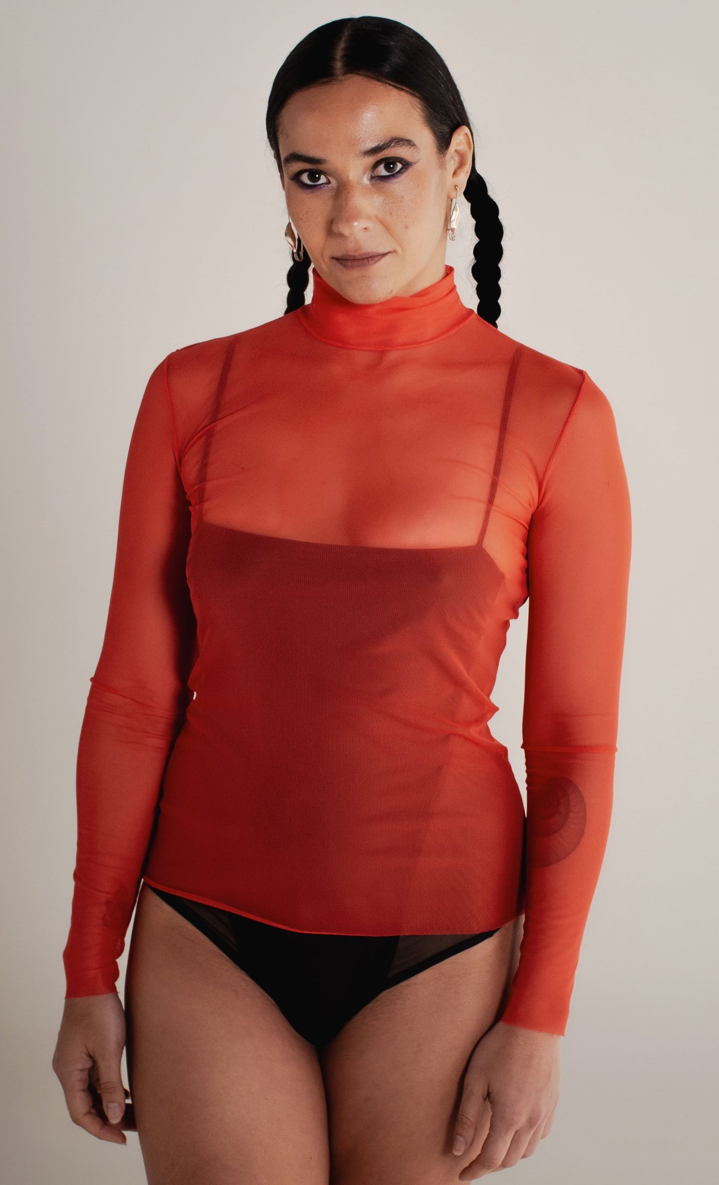 blusa mesh malla top